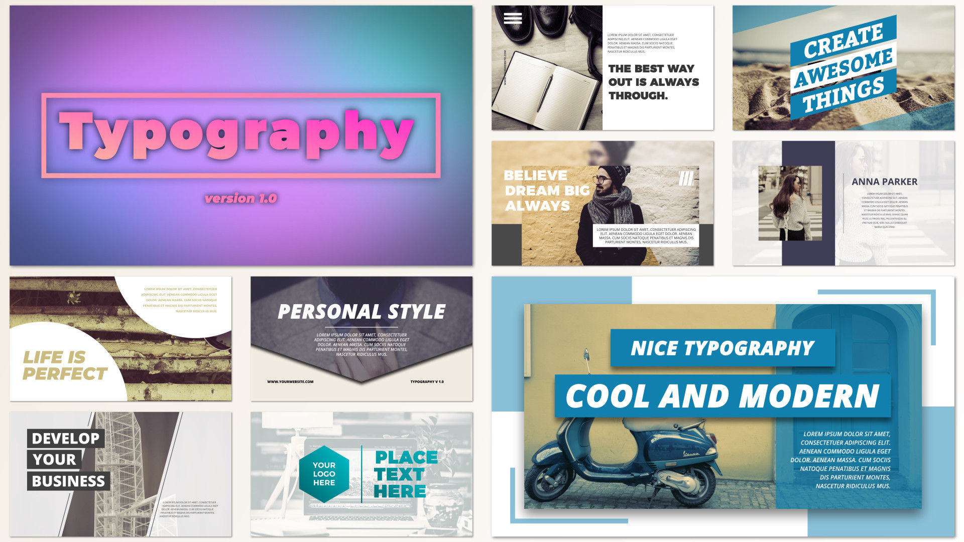 12个简洁时尚创意的印刷体标题动画素材库精选AE模板