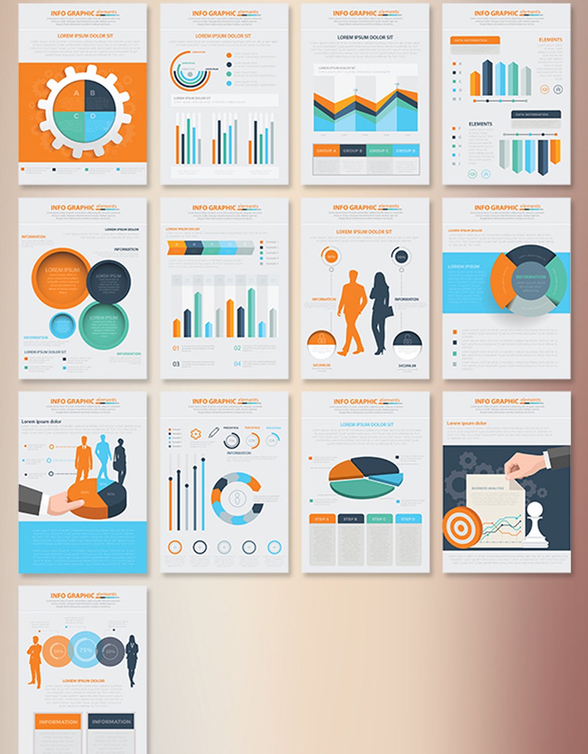 17页多用途大数据信息图表设计插图(2)