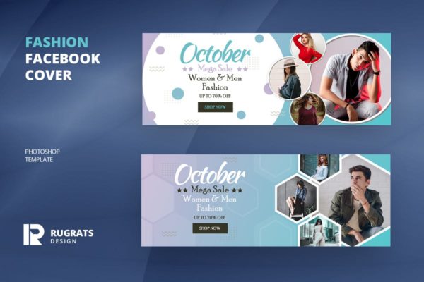 Facebook封面广告设计模板素材库精选 Fashion R3 Facebook Cover Template