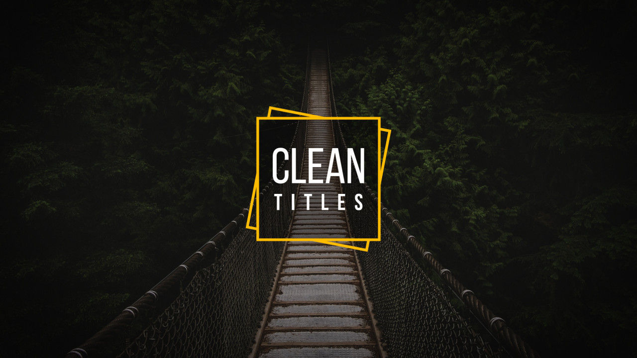 干净的公司演示标题素材库精选AE模板