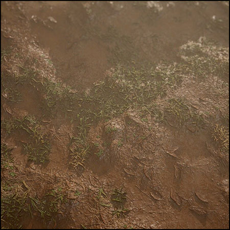 烂泥地泥草地2K纹理贴图