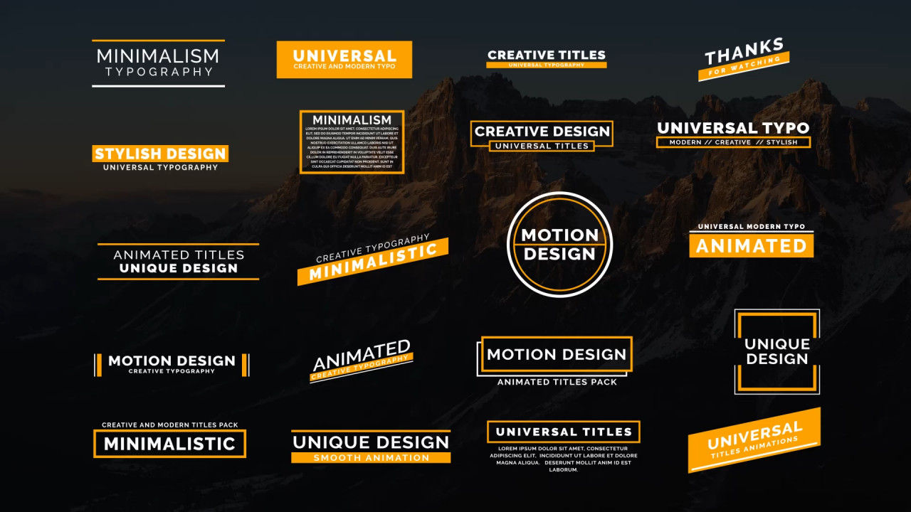 创意文字动画特效素材库精选AE模板