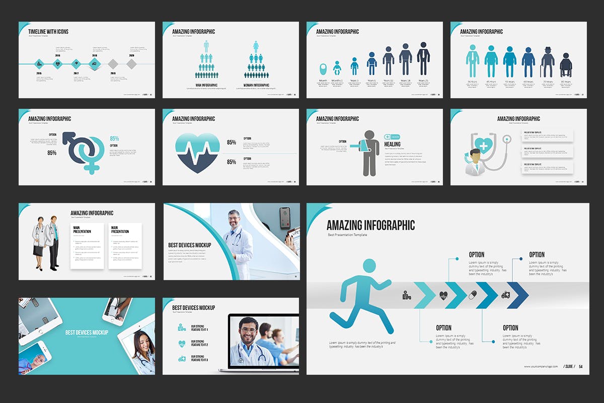 医学医疗健康主题PPT幻灯片模板素材 Medical PowerPoint Presentation插图(5)