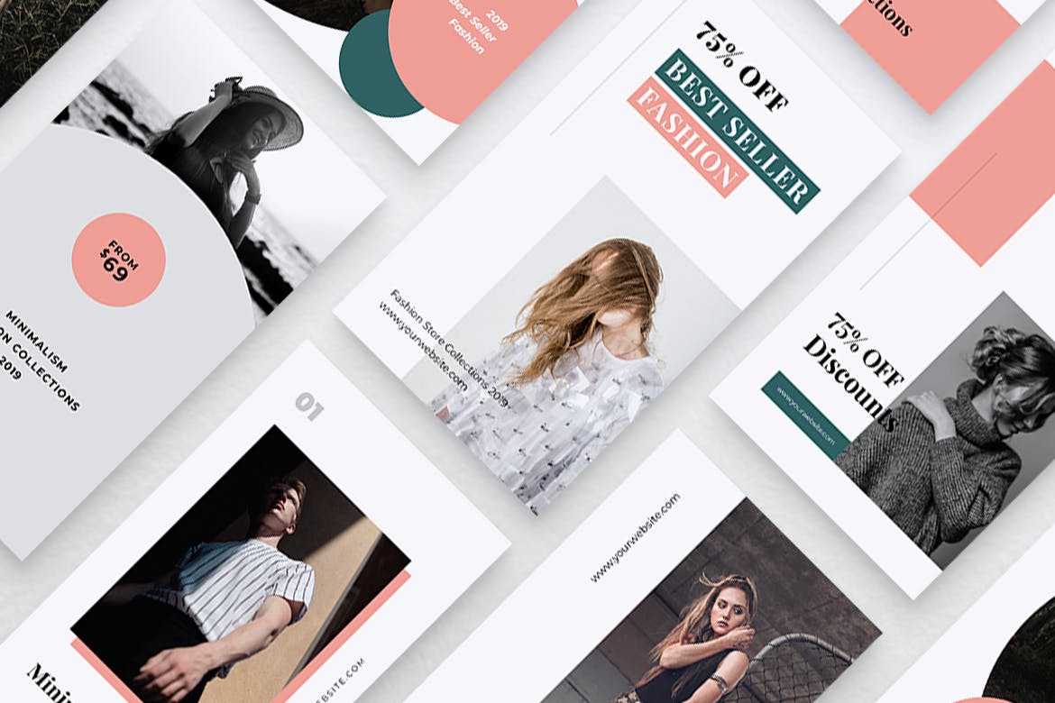 Instagram社交平台时尚品牌故事营销设计素材 LUMINE Fashion Instagram Stories插图(5)