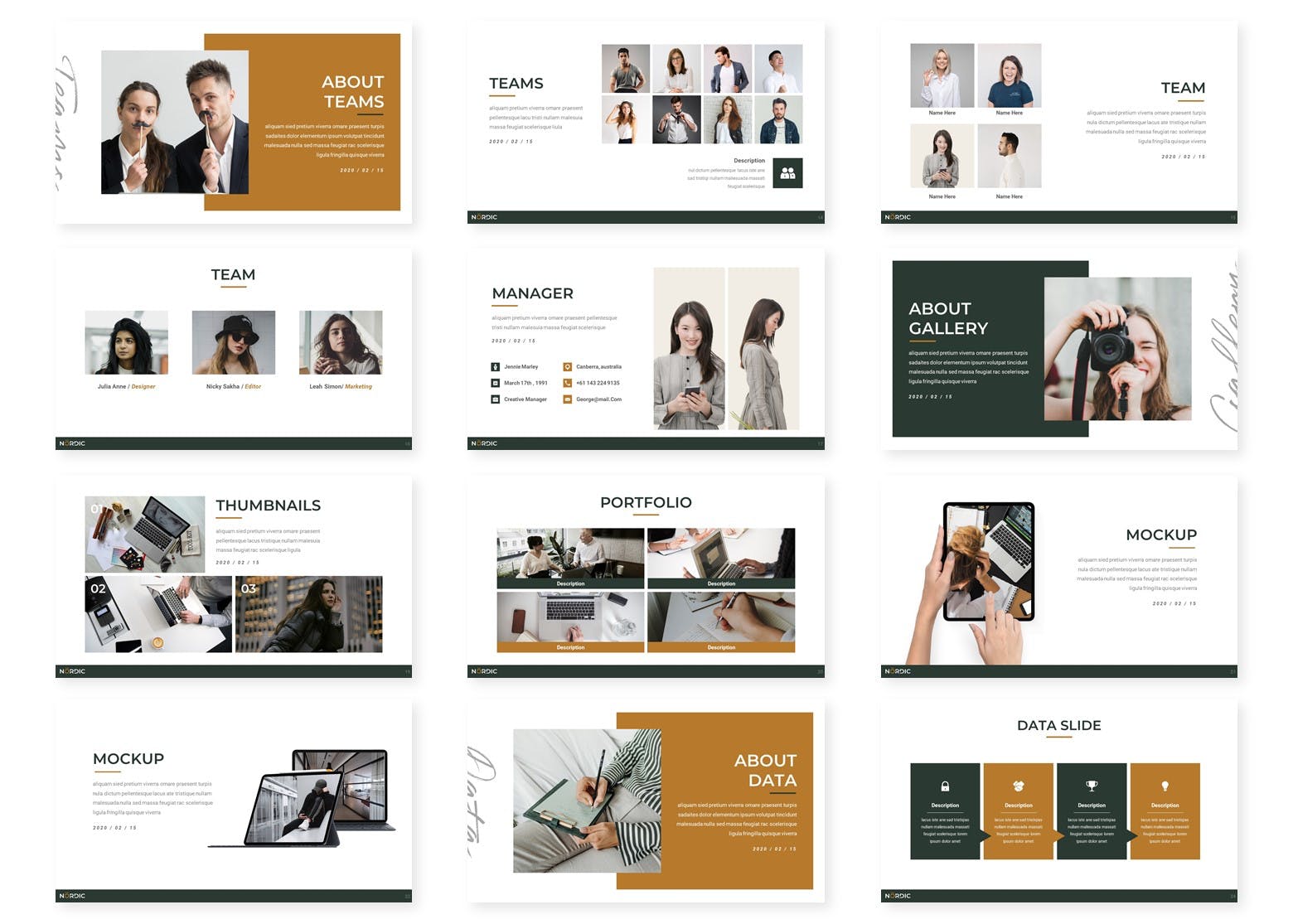 公司介绍/业务展示素材库精选PPT模板 Nordic – Powerpoint Template插图(2)