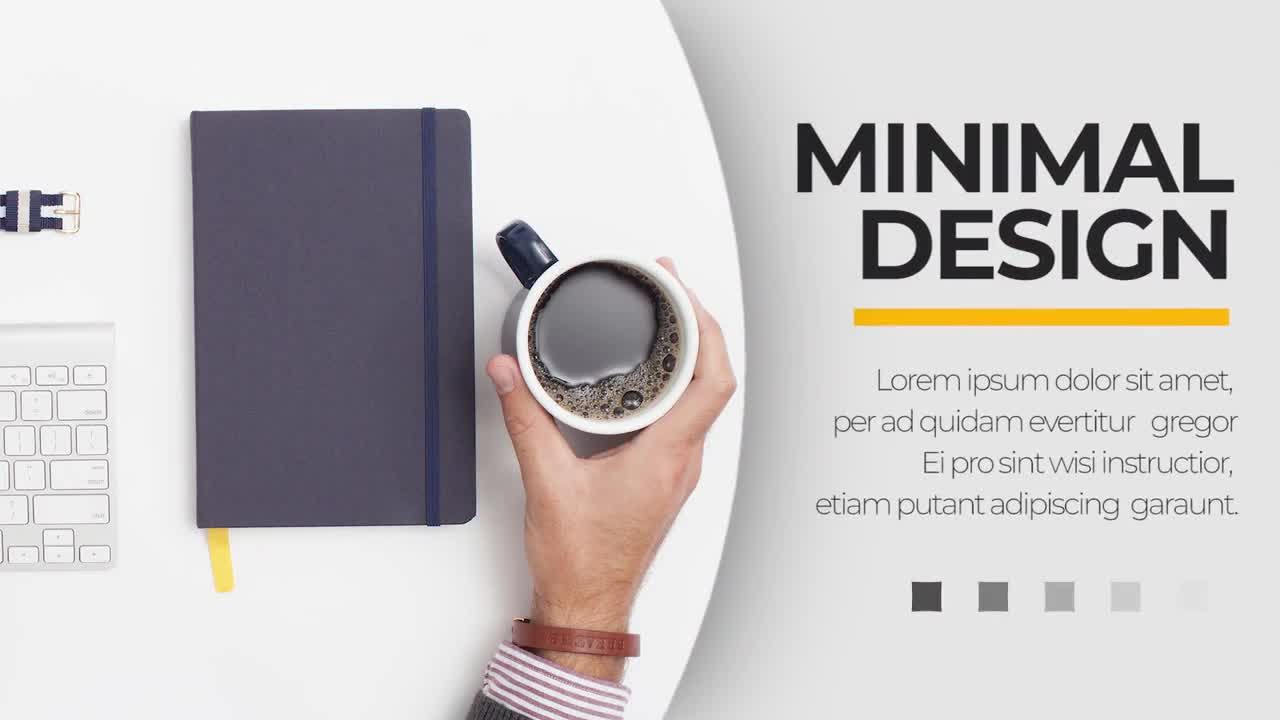 简洁的企业促销素材库精选pr模板