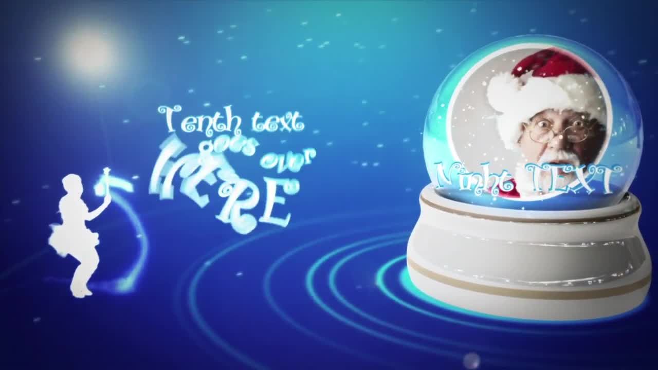 圣诞节雪球文本动画开场素材库精选AE模板