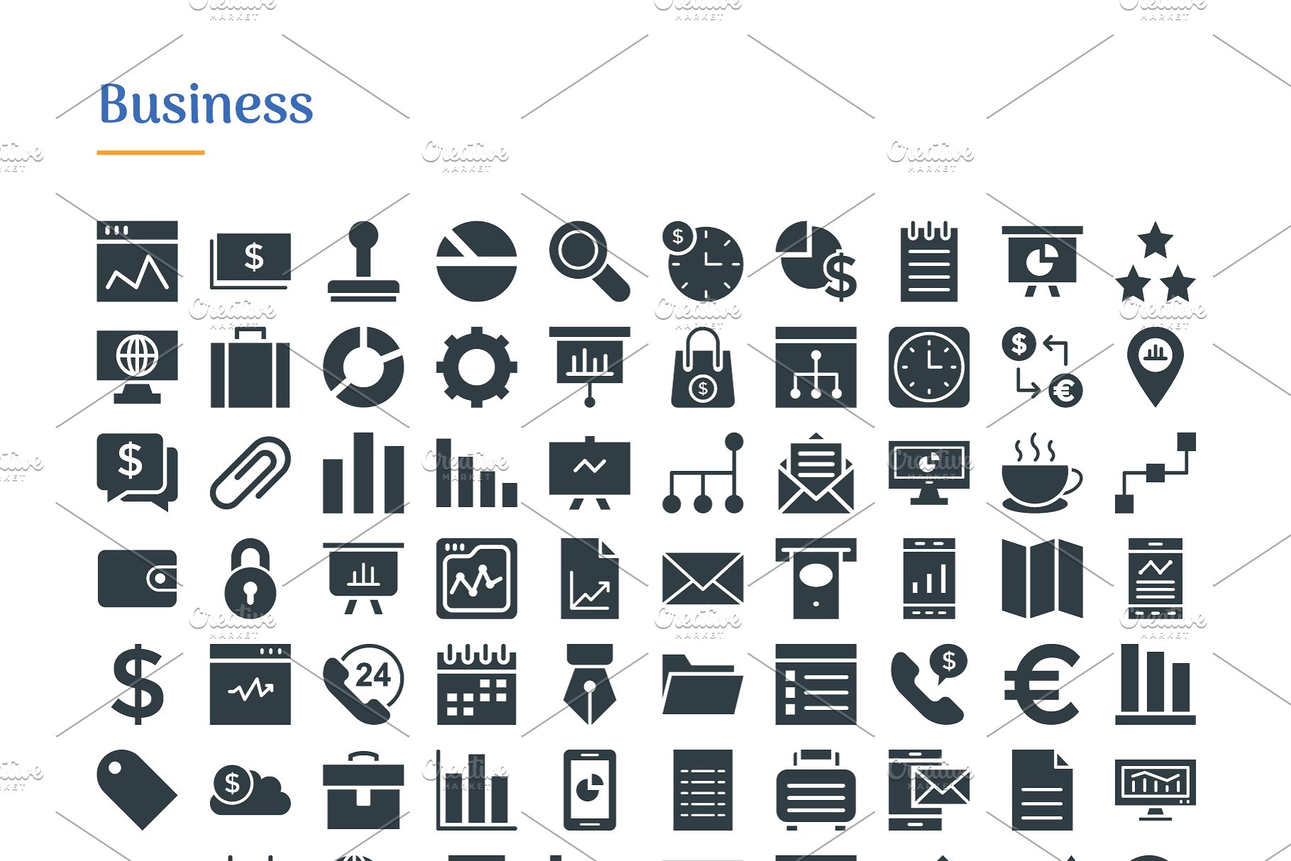 4830个多领域象形写意文字图标 4830 Glyph Icons插图(16)