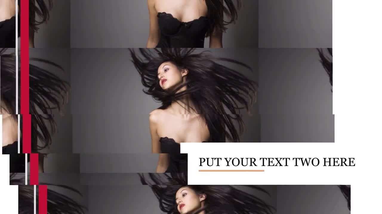 时尚照片推拉过渡效果AE幻灯片模板