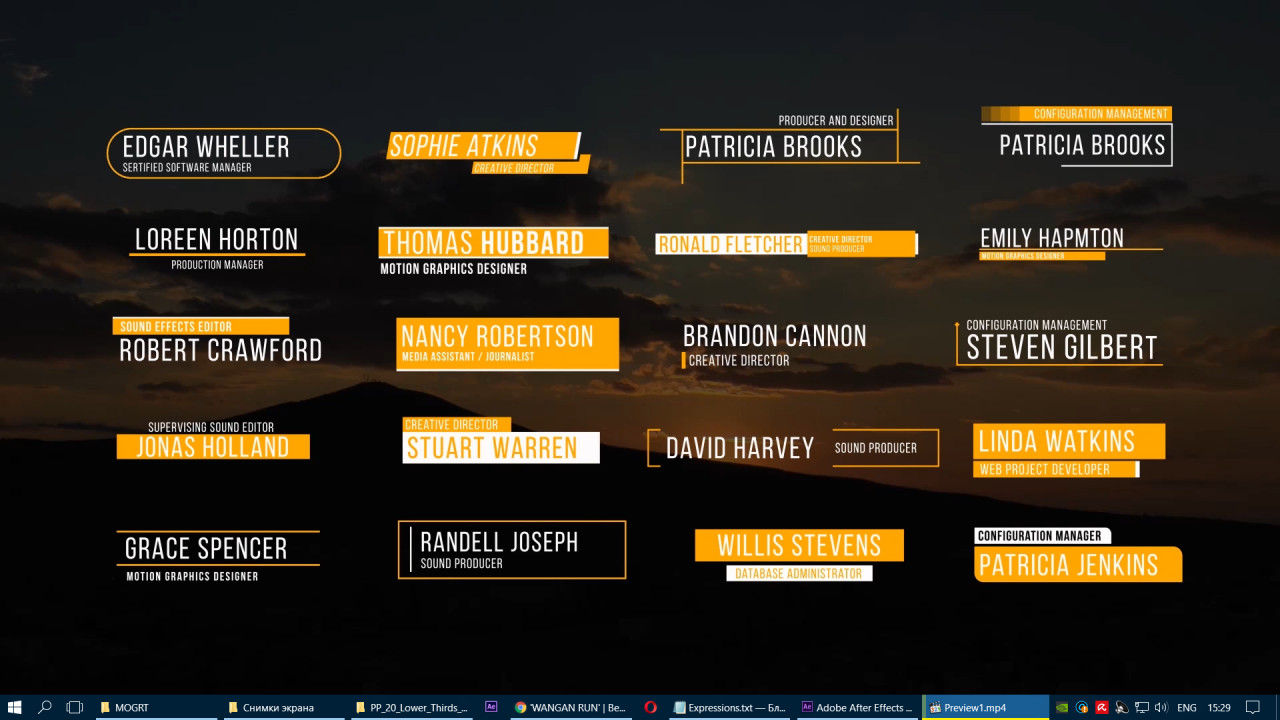 干净且优雅的动画清洁下三分之一素材库精选PR模板