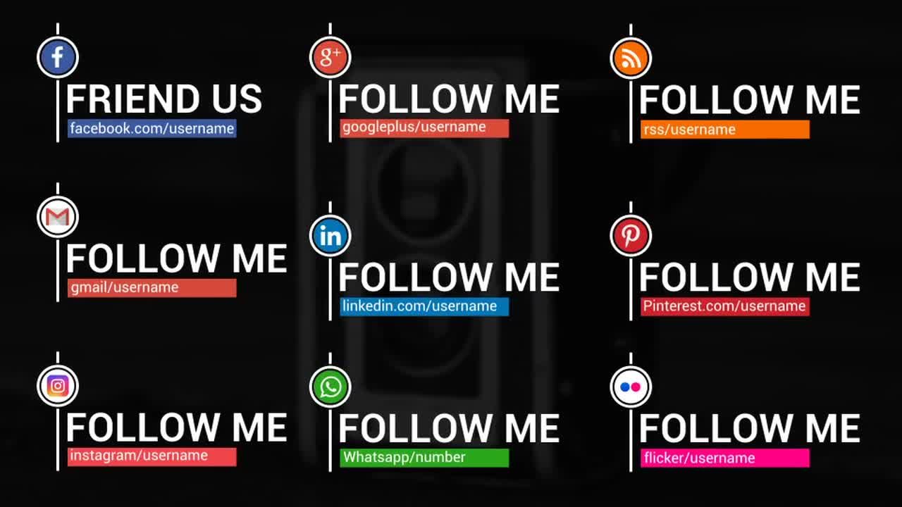 17种不同的社交媒体下三分之一AE动画标题模板