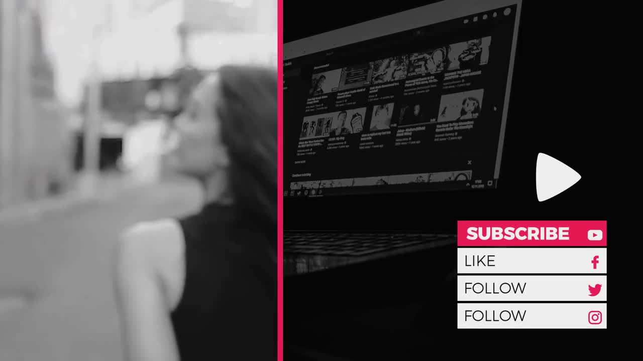 酷炫的下三分之一Youtube视频全屏标题素材库精选AE模板