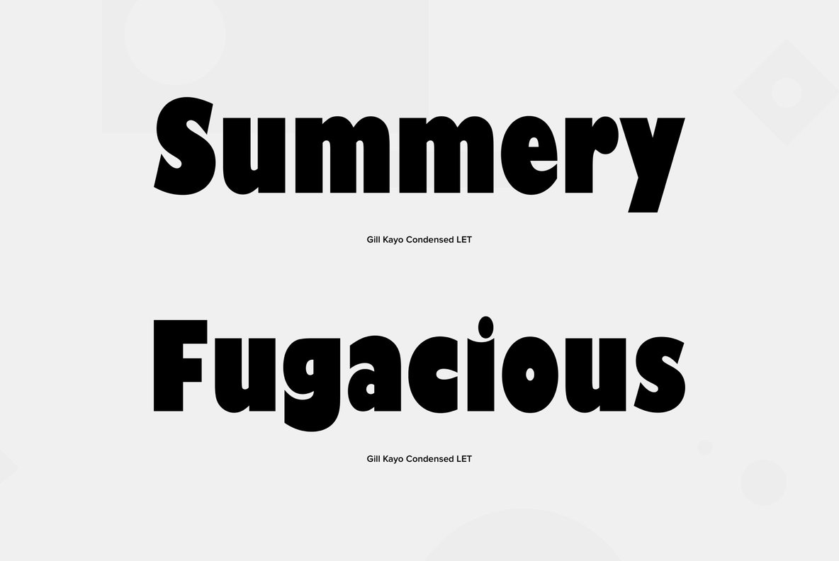 Gill Kayo Condensed Font插图3