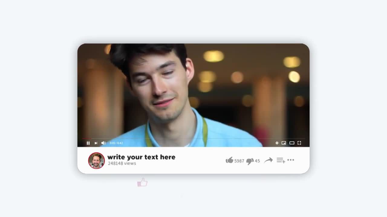 Youtube简介素材库精选AE模板