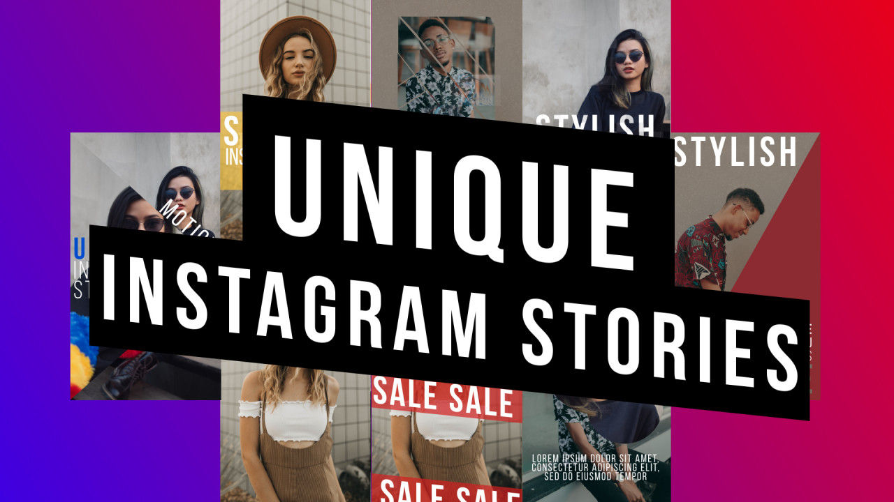 9个独特的Instagram故事素材库精选AE模板