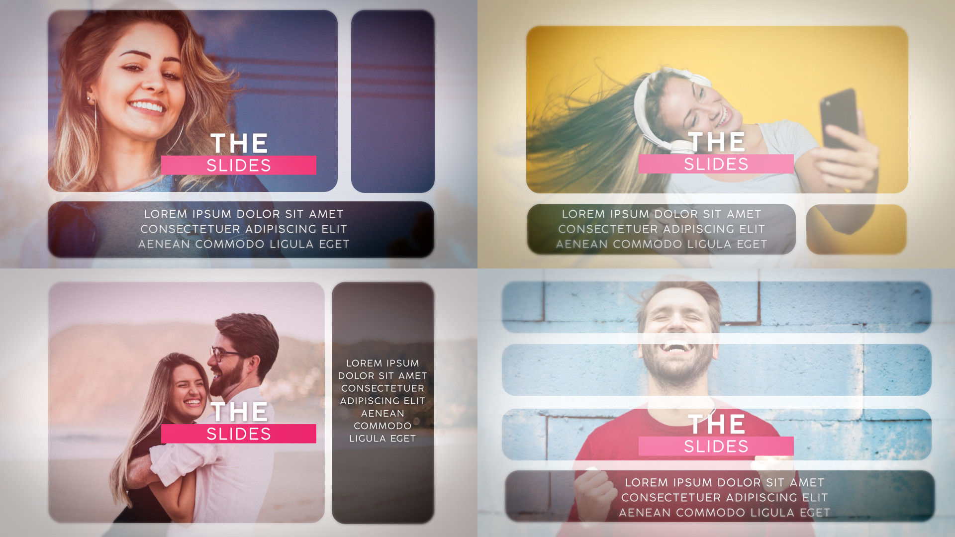 现代外观整齐的幻灯片素材库精选AE模板