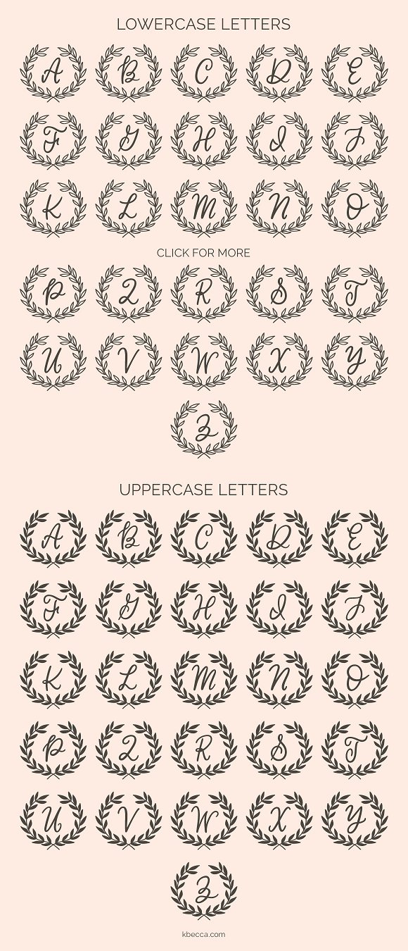 Wreath Monograms Dingbat Font插图1