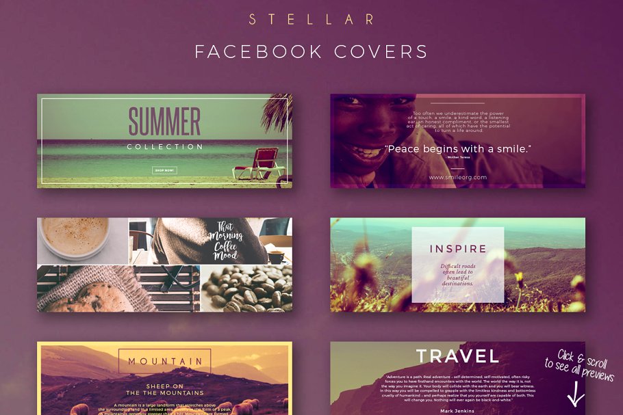 社交媒体超级Banner模板素材库精选合集 Stellar Social Media Banner Pack插图(3)