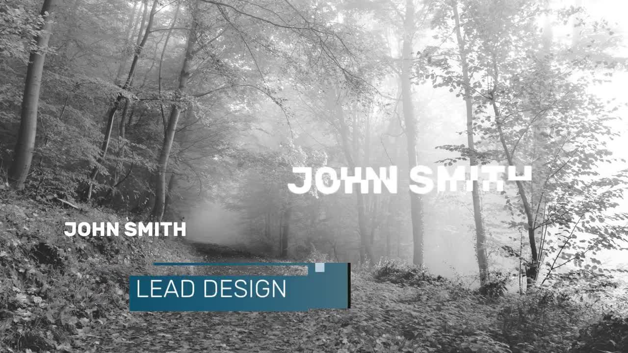 9种不同的下三分之一素材库精选AE模板