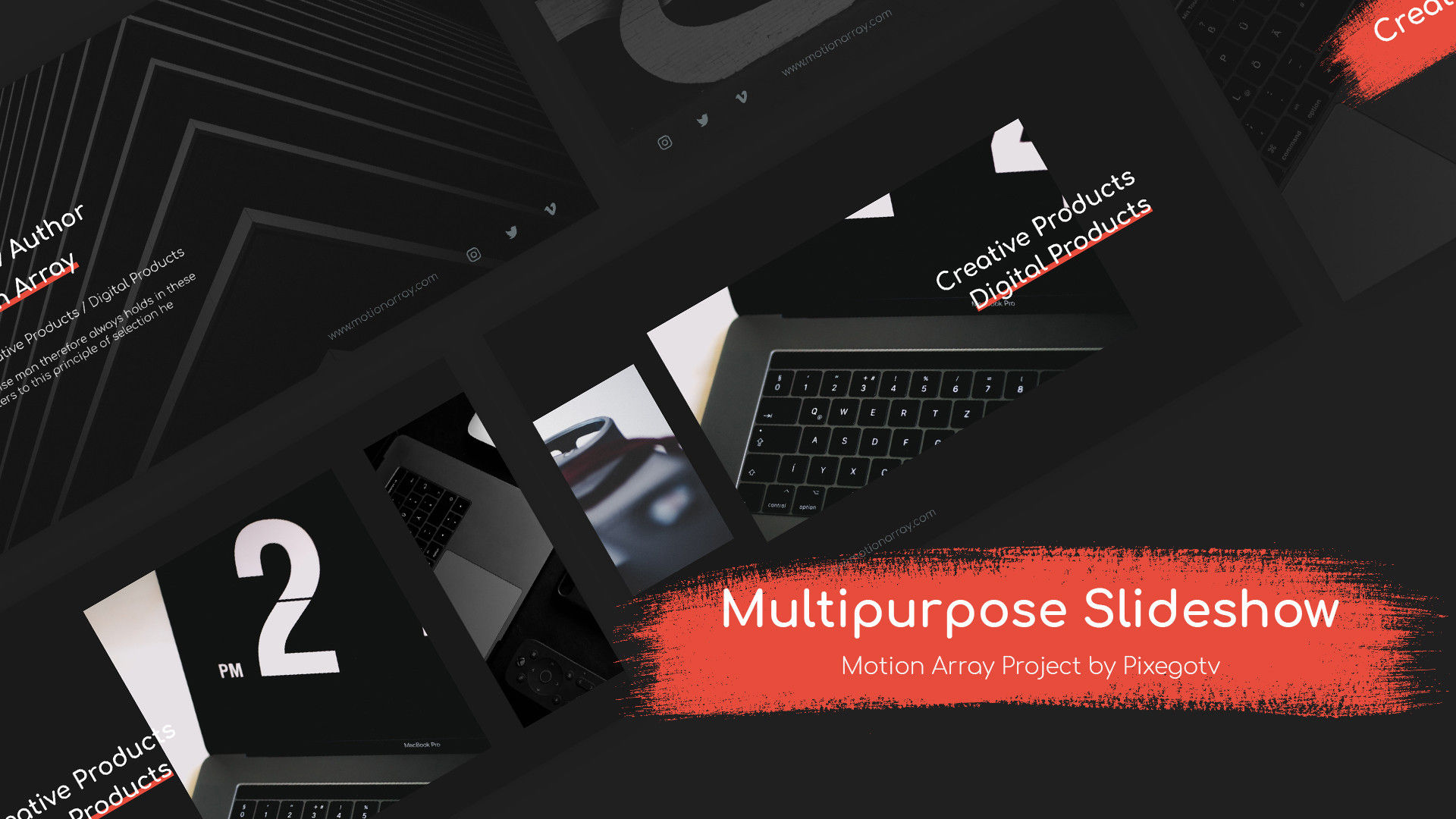 在线营销视频多用途幻灯片过渡素材库精选AE模板