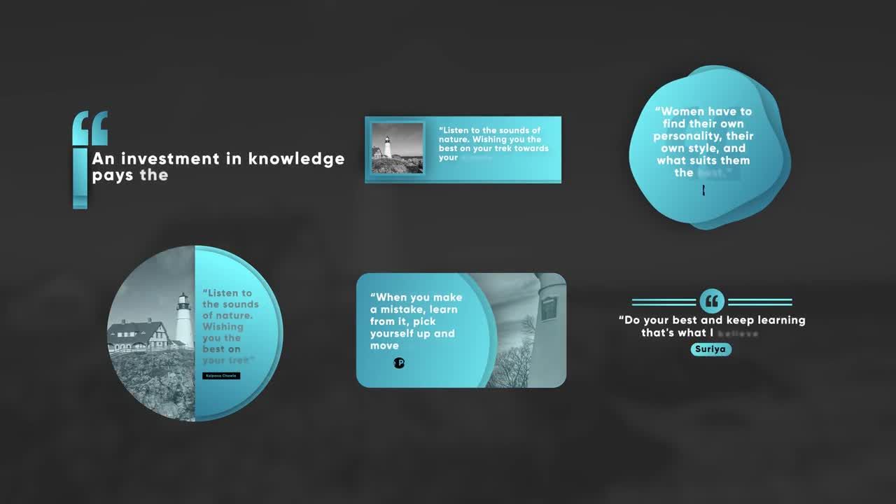 6个唯一报价全屏标题素材库精选AE模板