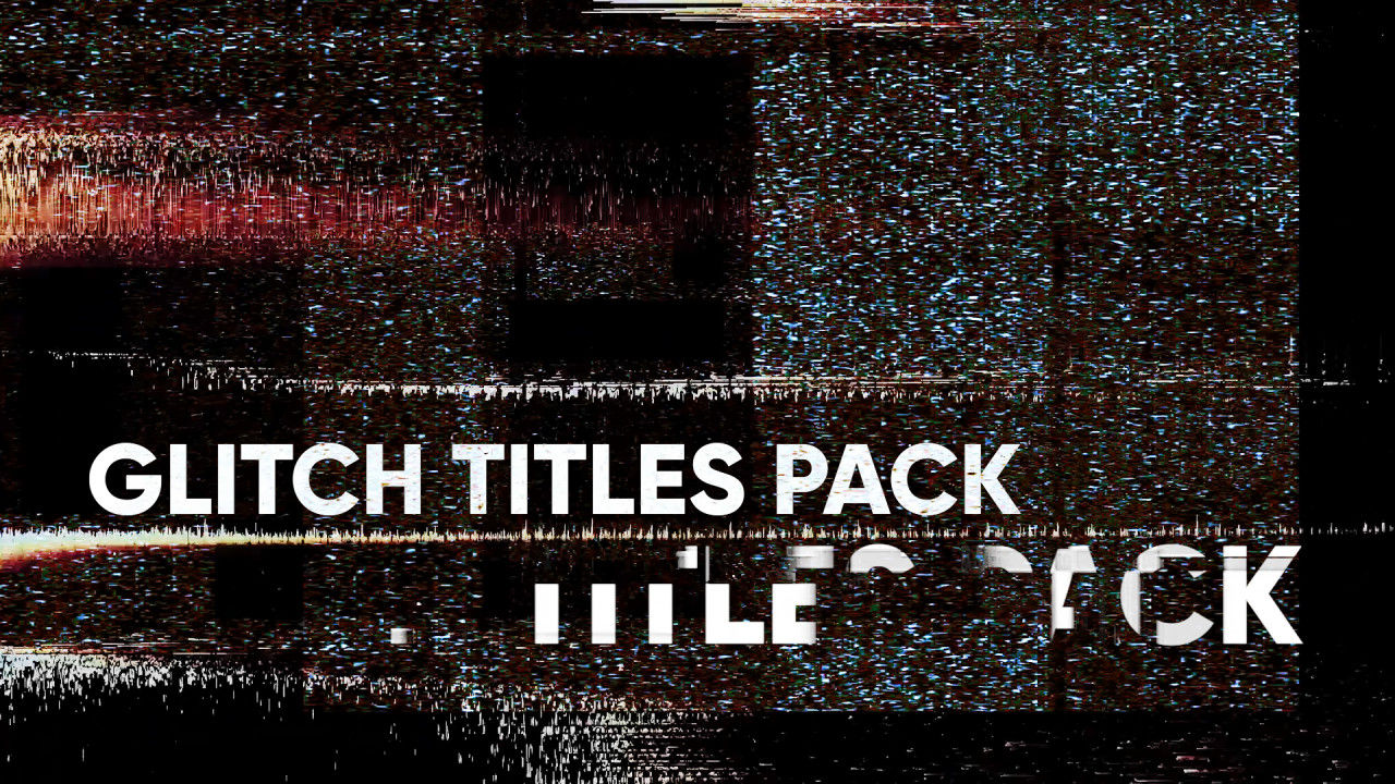 6种用于在文本上创建毛刺的不同风格的标题素材库推荐Pr模板