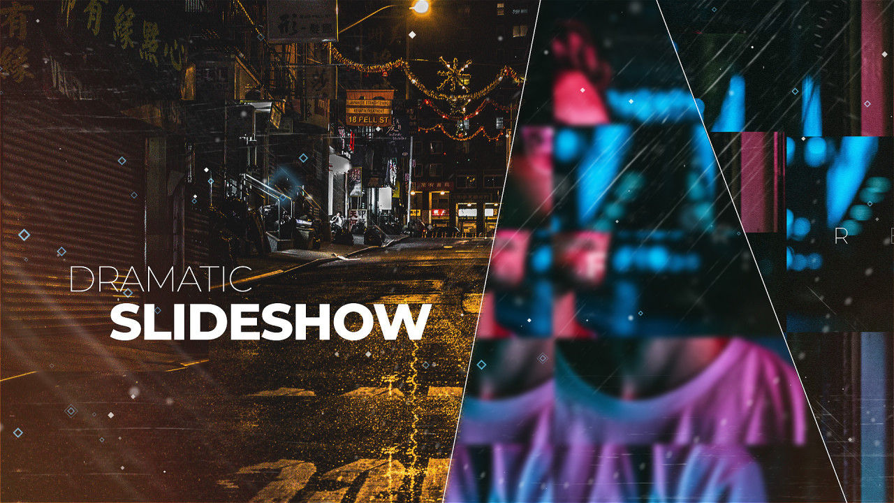 戏剧性的电影幻灯片素材库精选AE模板