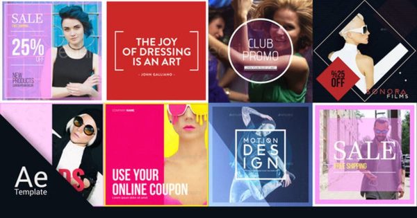 Instagram社交媒体动画banner广告素材库精选AE模板 Instagram Toolkit