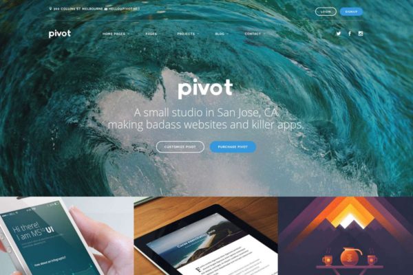 基于Bootstrap的多功能响应式Drupal主题模板素材库精选 Pivot – Drupal 8 Multipurpose Theme