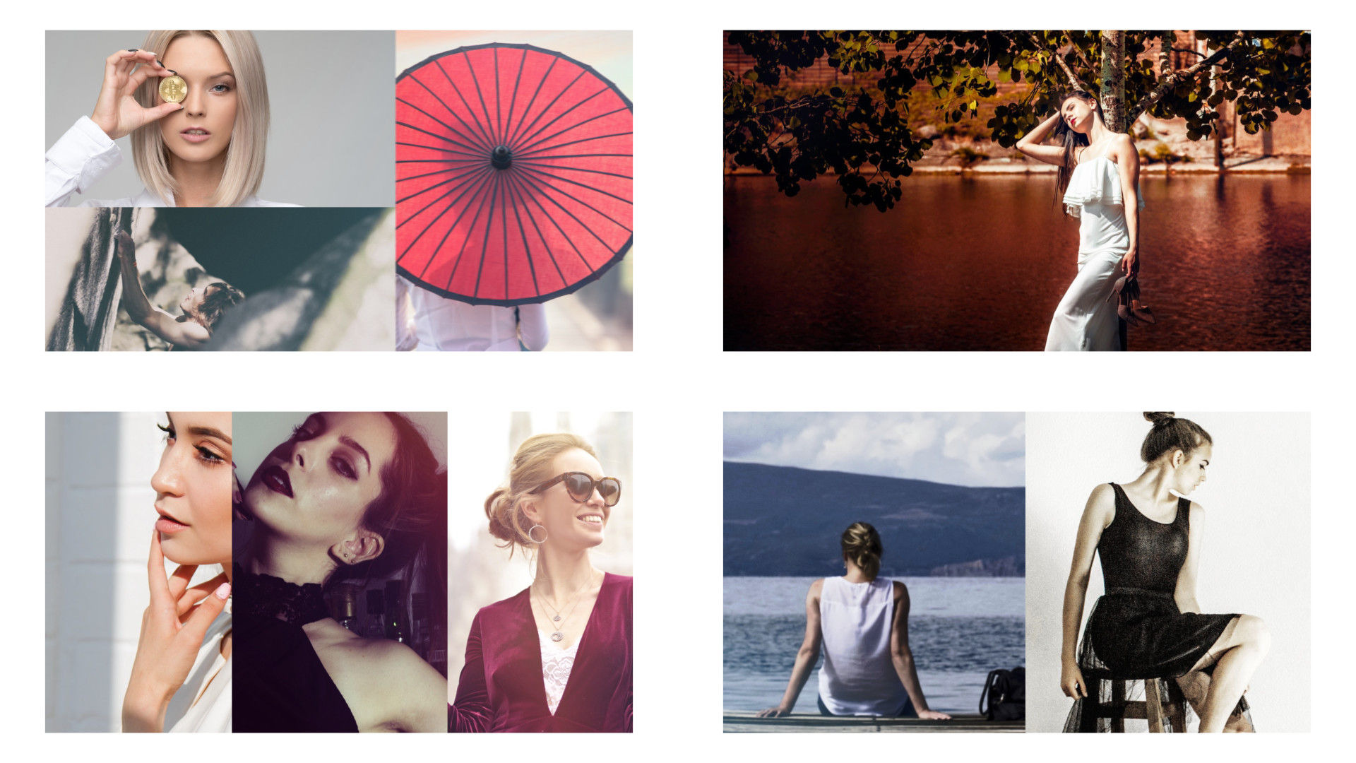 优雅时尚的照片拼贴幻灯片展示效果素材库精选AE模板