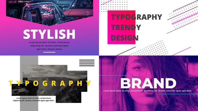 12个外观设计很酷的现代印刷术ae模板