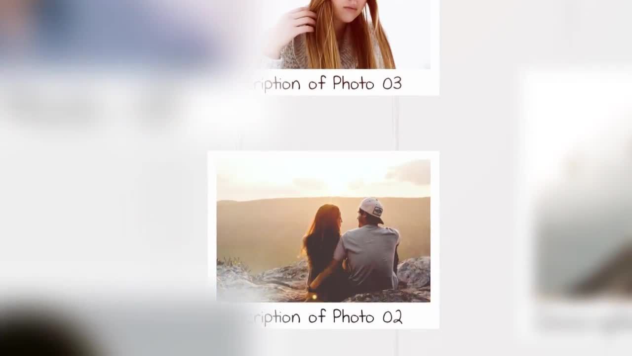 光线泄漏和过渡效果的假期回忆照片Pr模板