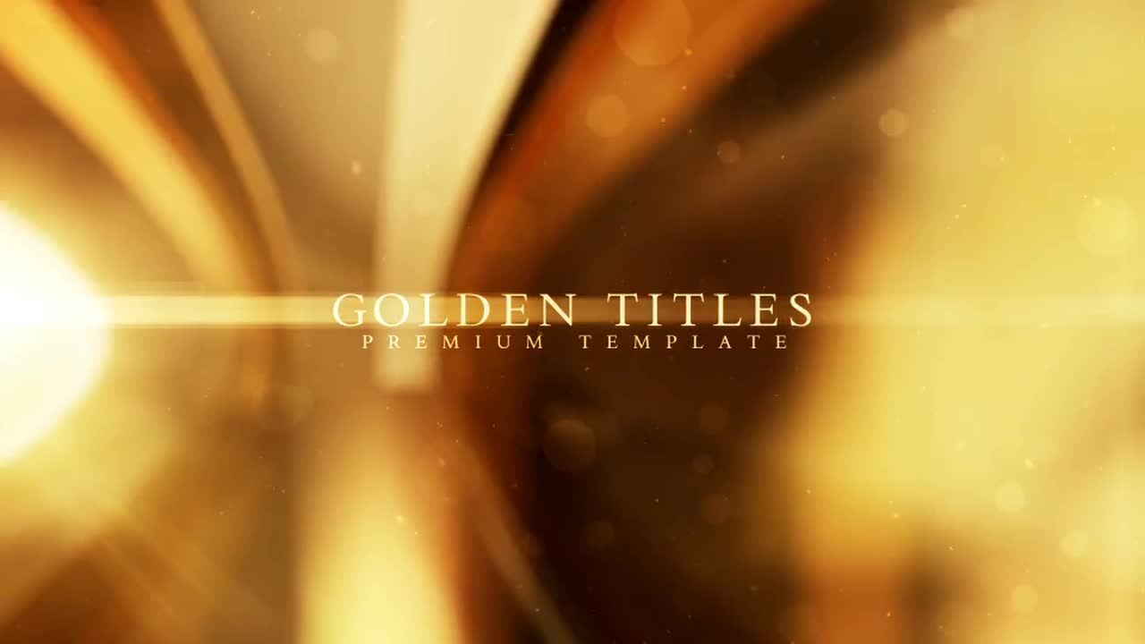炫亮的黄金标题文字素材库精选AE模板