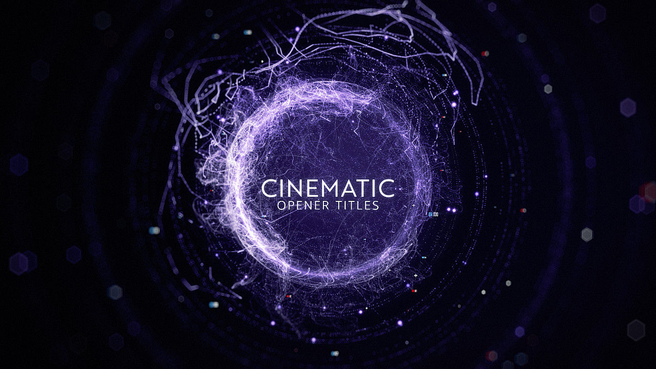 时尚漂亮简单的动画效果电影开场白标题素材库精选AE模板