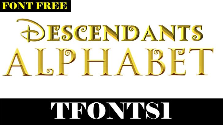 Descendants Alphabet font插图 Descendants Alphabet font插图