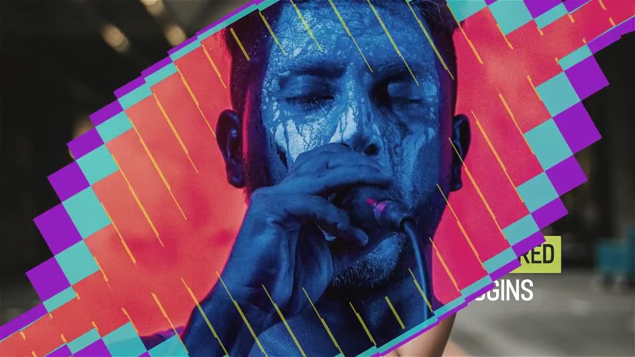 网格切片幻灯片素材库精选AE模板