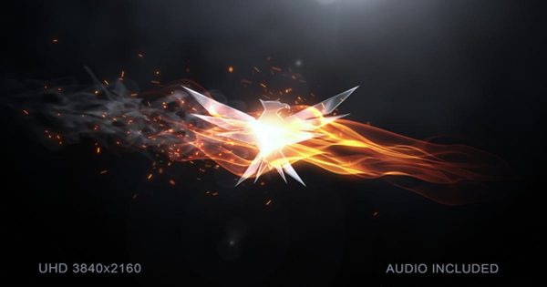 丝带揭幕镜面效果Logo演示素材库精选AE模板 Elegant Flame Logo