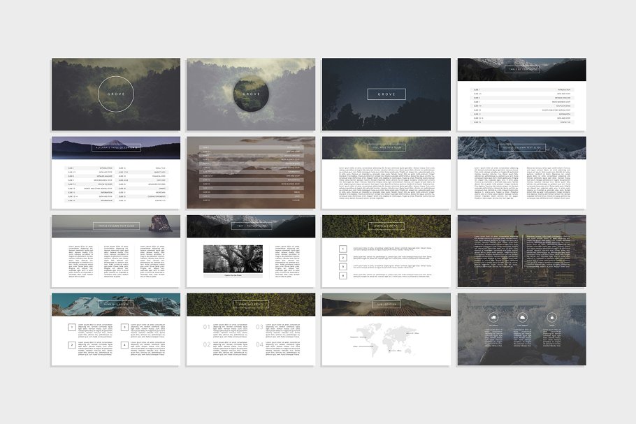 个人、创意项目&学生项目 PPT 幻灯片模板 Grove – Creative Presentation插图(1)