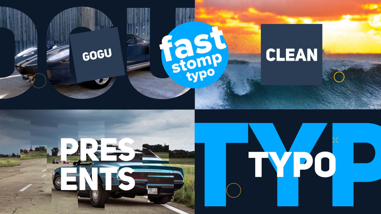 快速活力创意的动画开场白素材库精选AE模板