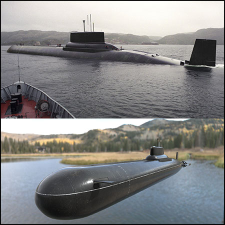 一体化潜艇素材之家精选3D模型