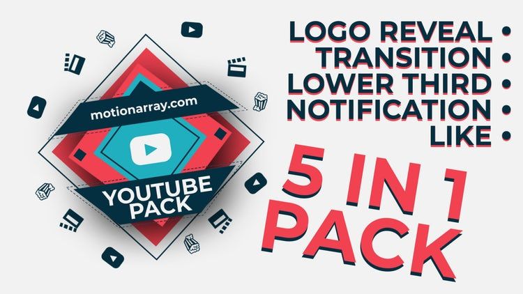 梦幻YouTube视频徽标素材库精选AE模板