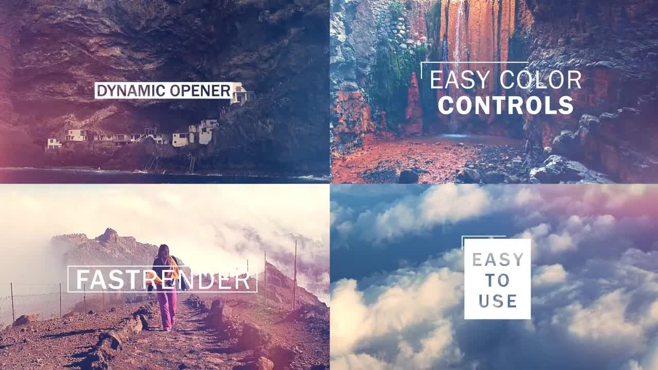 干净而有创意动态开场素材库精选AE模板