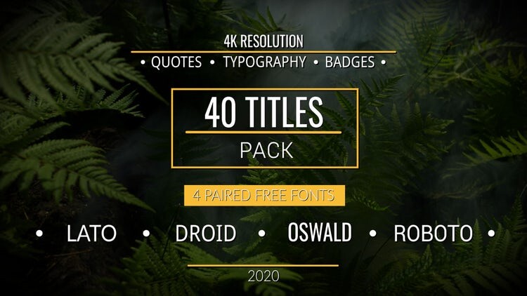 标题编译包动画素材库精选AE模板