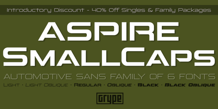 Aspire SmallCaps Font Family素材之家精选英文字体