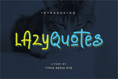 Lazy Quotes Demo font素材之家精选英文字体