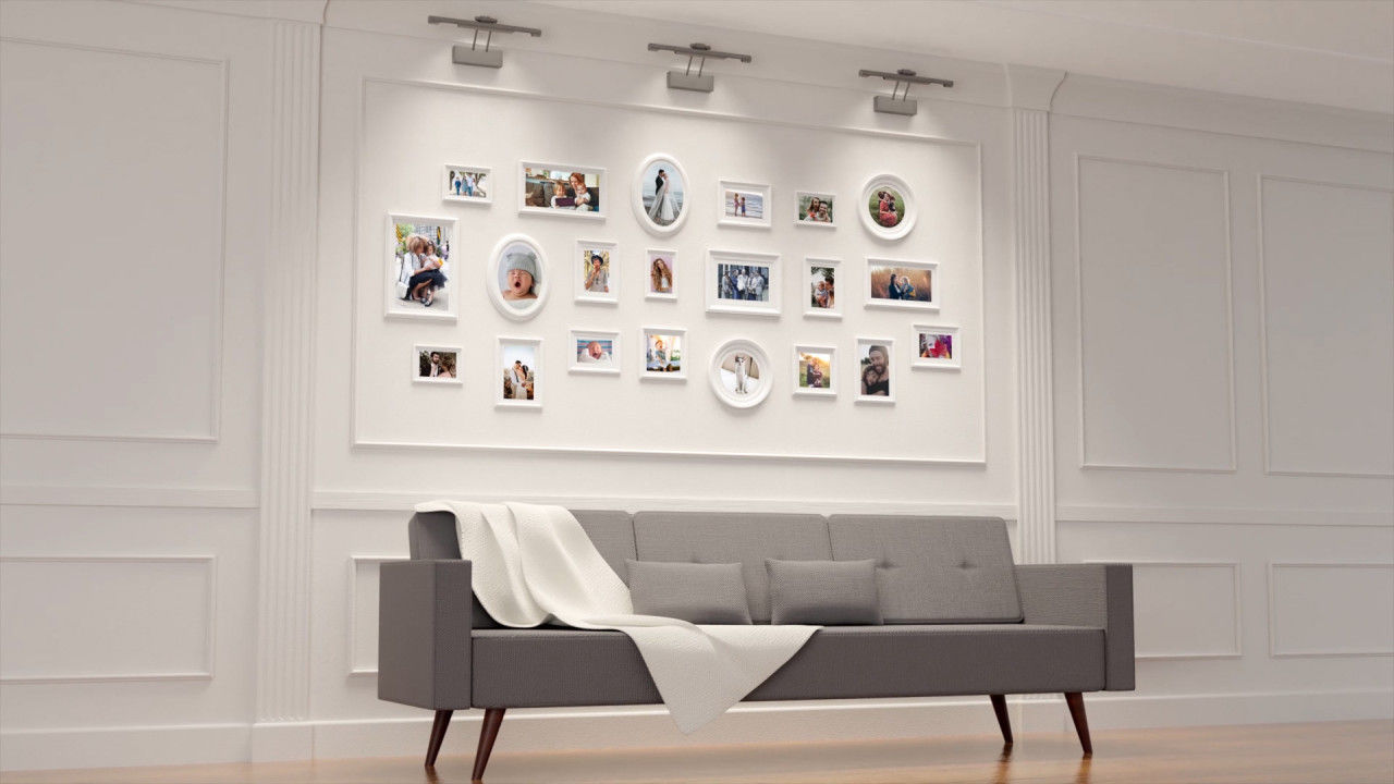 3个3D场景墙框相册幻灯片素材库精选AE模板