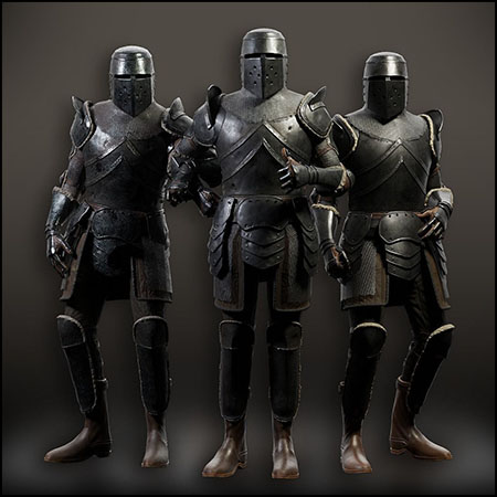 低多边形中世纪盔甲3DMAX/UE4/UNITY模型