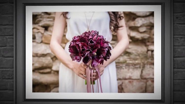 浪漫优雅的3D相框展示照片素材库精选AE模板