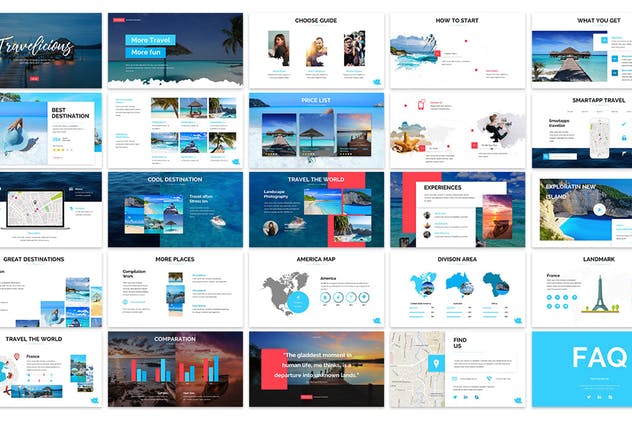 旅行路线定制业务介绍PPT幻灯片模板 Travelicious – Powerpoint Template插图(1)