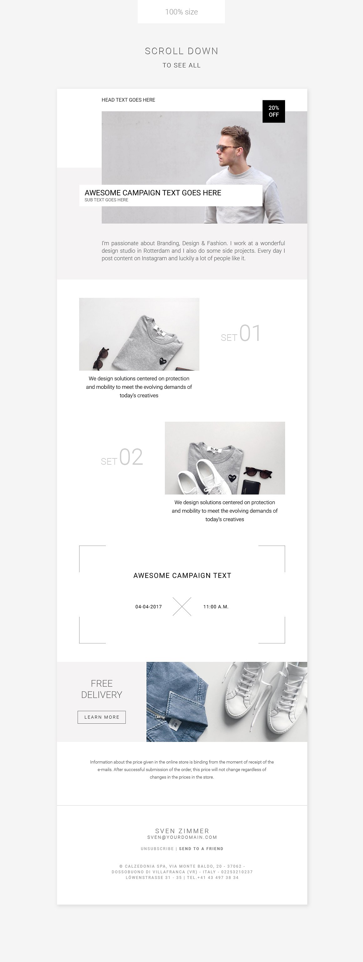 简约 EDM 设计模板 Clean E-newsletter Pack插图(9)